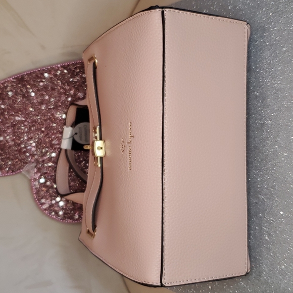 πHPπNanette Lepore πNWTπ Mini Light Pink Vegan Leather Crossbody Purse!ππ - Picture 11 of 12